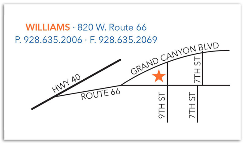 Williams Location Map